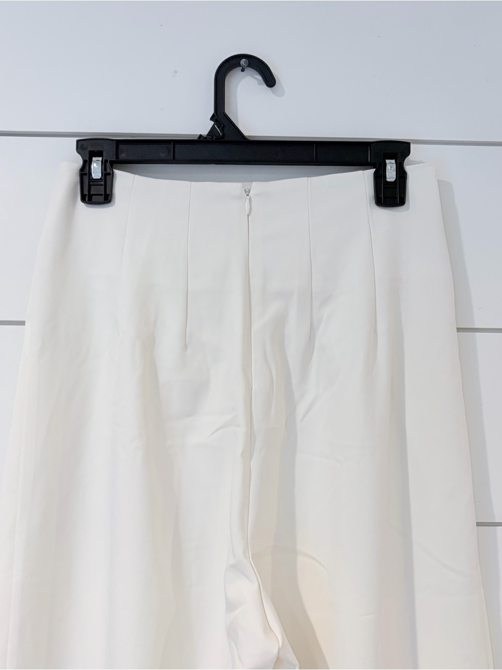 Commense White Wide Leg Trousers Old Money Quiet Luxury M Model Off Duty - Picture 5 of 12
